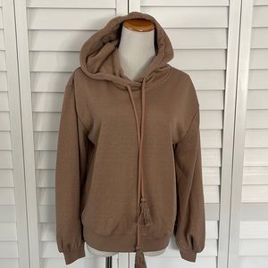 Current Air Hoodie Sweater in a Tan with metallic tone!
